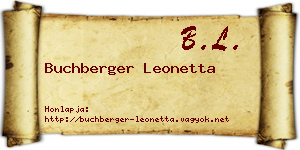 Buchberger Leonetta névjegykártya